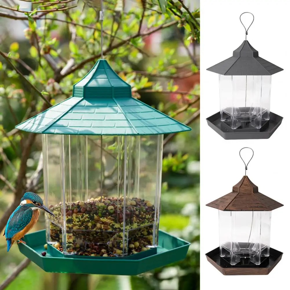 

Outdoor Hanging Bird Feeder Capacity Hummingbird Food Holders with Drain Hole Set of 2 Transparent Bird Feeders for Easy Hanging