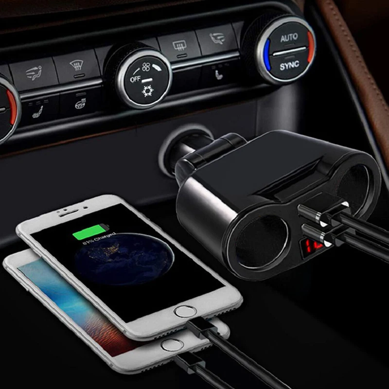   USB  ,  ڵ Ʈ SUV USB ø ÷  , ڵ ׼, ׸, 1 , 5V 2.4A