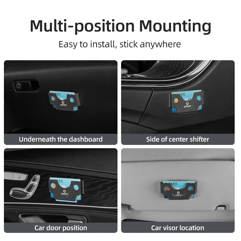 Universal Car Adhesive Card Holder and Business Card Organizer Clip
