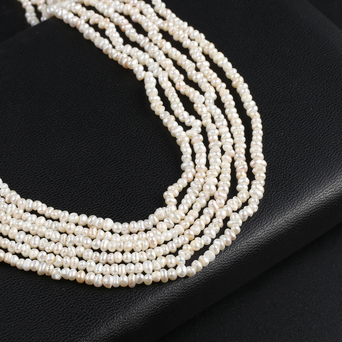 100% Natural Freshwater Pearl Irregular Beads for Jewelry Making DIY Bracelet Necklace Accessories size 2-3/3-4mm