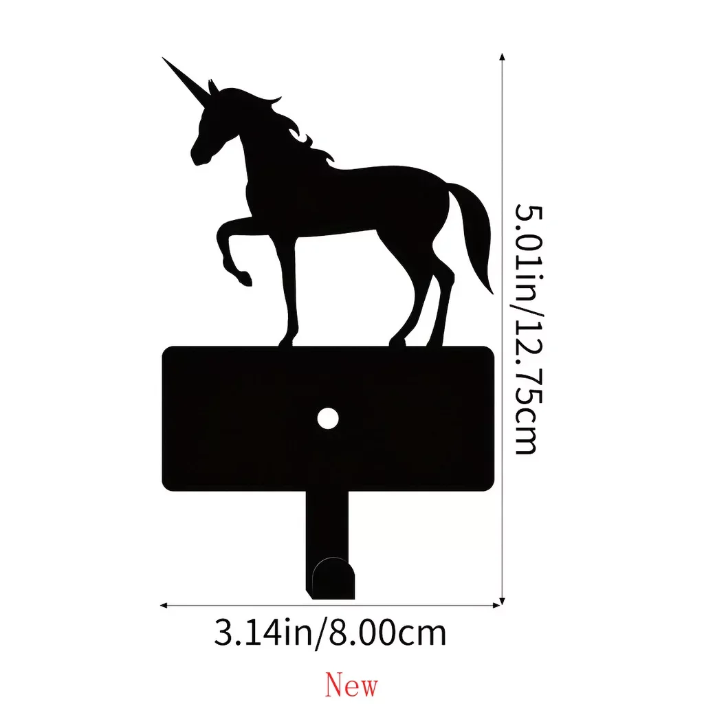 

Promotion Metal Christmas Unicorn Wall Clothes Hooks Key Belt Wall Decoration Hanger Christmas Decoration Scene Decor Festival G