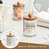 1/2/4 Pieces Qtip Holder Dispenser Bathroom Organizer for Swab,Dental Floss Sticks Holder, Makeup Organizer Round Pads Organizer 5