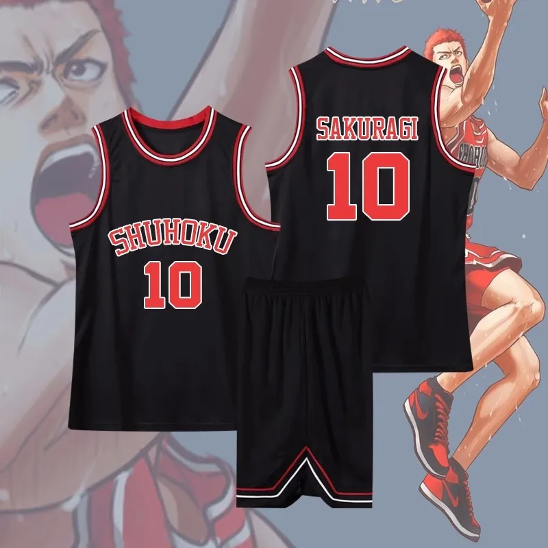 

Anime Sakuragi Hanamichi Cosplay Costumes Slam Dunk Jersey Shohoku School Basketball Team Uniform Sportswear Kaede Rukawa