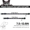 Airtag Case Cat Collar Breakaway,Moon & Stars Kitten Collar with Apple Air Tag Protective Holder for Girl Boy Cats Accessories 5
