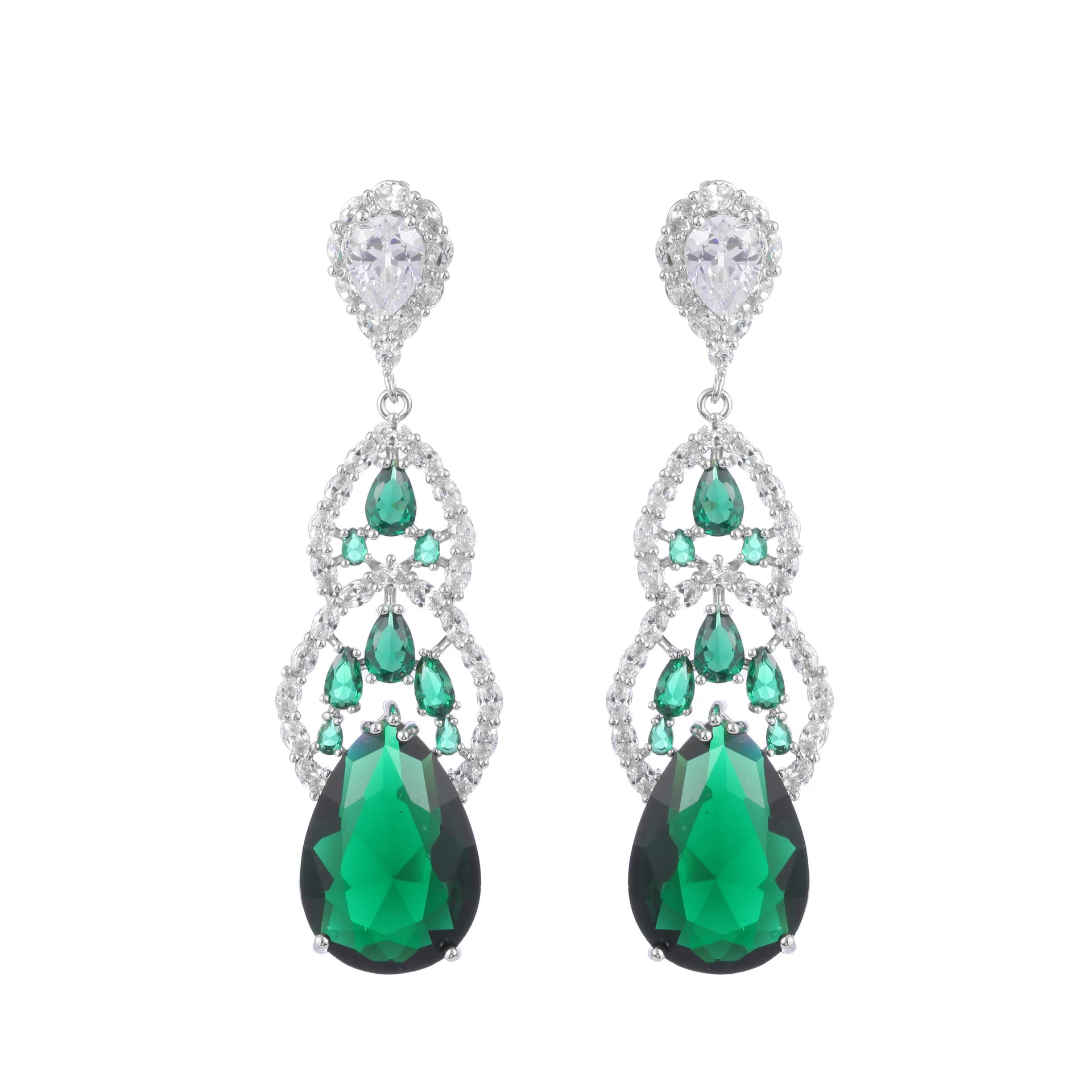 

Zirconia Drop Earrings for Wedding,Popular Dangle Bridal Earring, Women's Girl Gatherings Party Jewelry Accessories