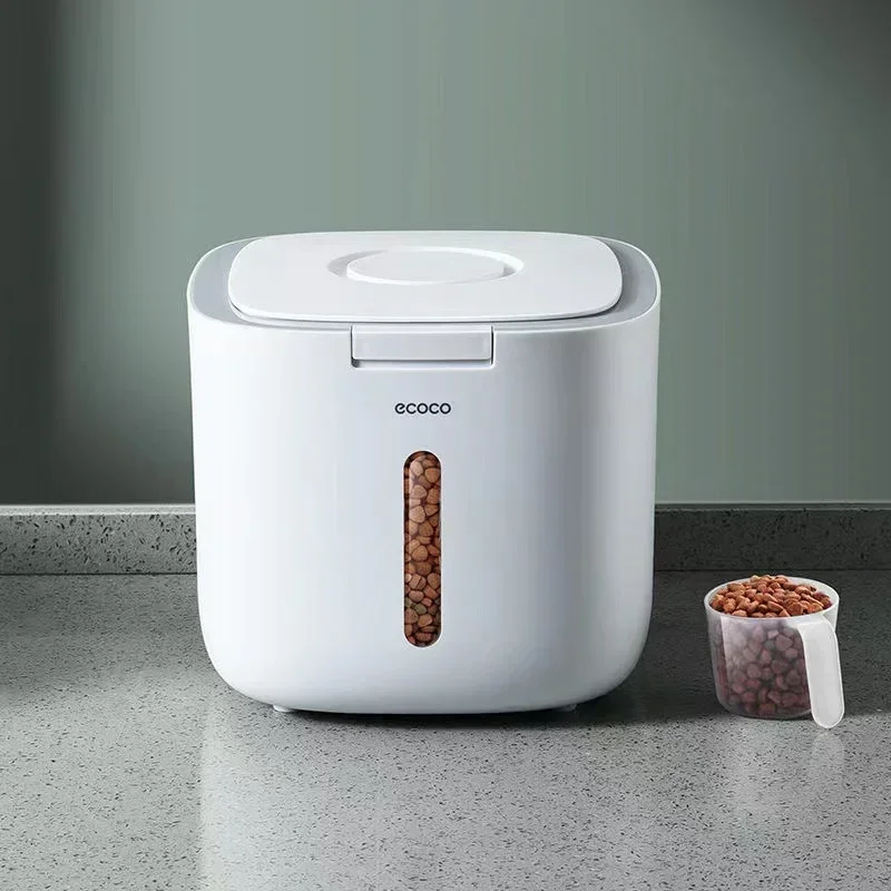 

Proof Pet Box Bag Airtight Container Dog Kitten Food Measuring Seal Dry Litter Cup Cat Storage Products Moisture With