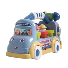 

Children's Bus Toys Playing Hamsters Hitting and Touching Cars Early Education Puzzle Boy and Girl Gifts 0-1-3 Years Old 2