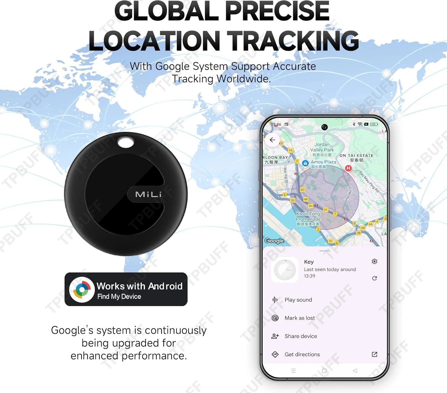 New Mili Mitag Go Smart Tracker For Android Item Finder And Locator Work with Bluetooth Google Find My Device Anti-lost Air Tag