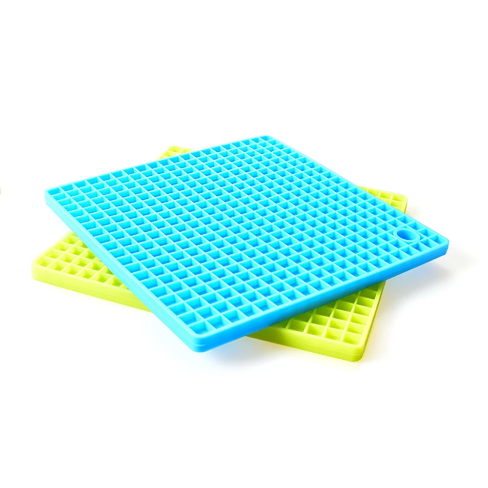 7Colors Square Heat Resistant Silicone Pad Drink Cup Coasters Non-slip Pot Holder Table Placemat Kitchen Accessories Tools