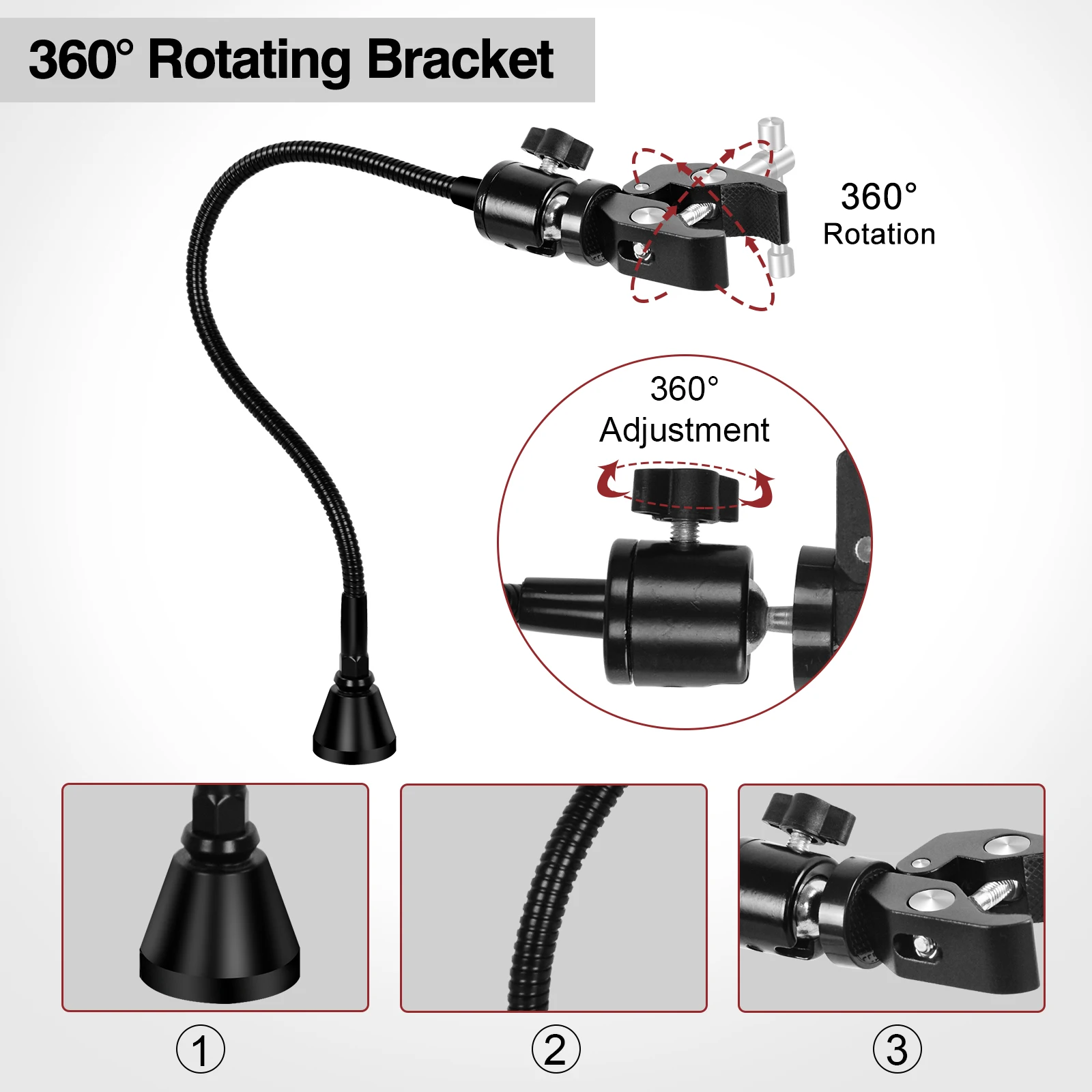 Magnetic Flexible Arm Soldering Third Hand PCB Holder 360&deg; Rotating Hot Air Gun Stand Welding Workbench For circuit board fixture,soldering tool,soldering helping hands,welding tool