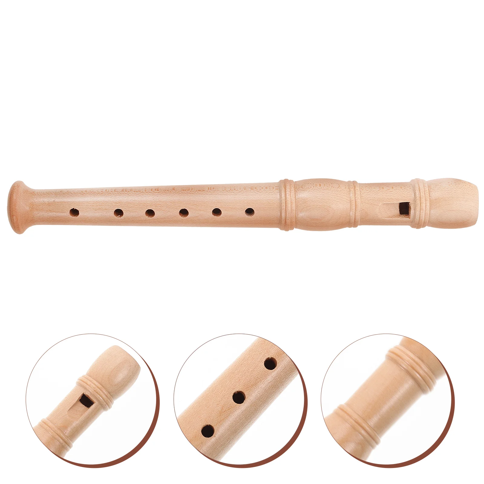 

Recorder Toy Kids Clarinet Wear Resistant Convenient Wooden Flute Clarinet 6-hole Clarinet Soprano Recorder for Home School