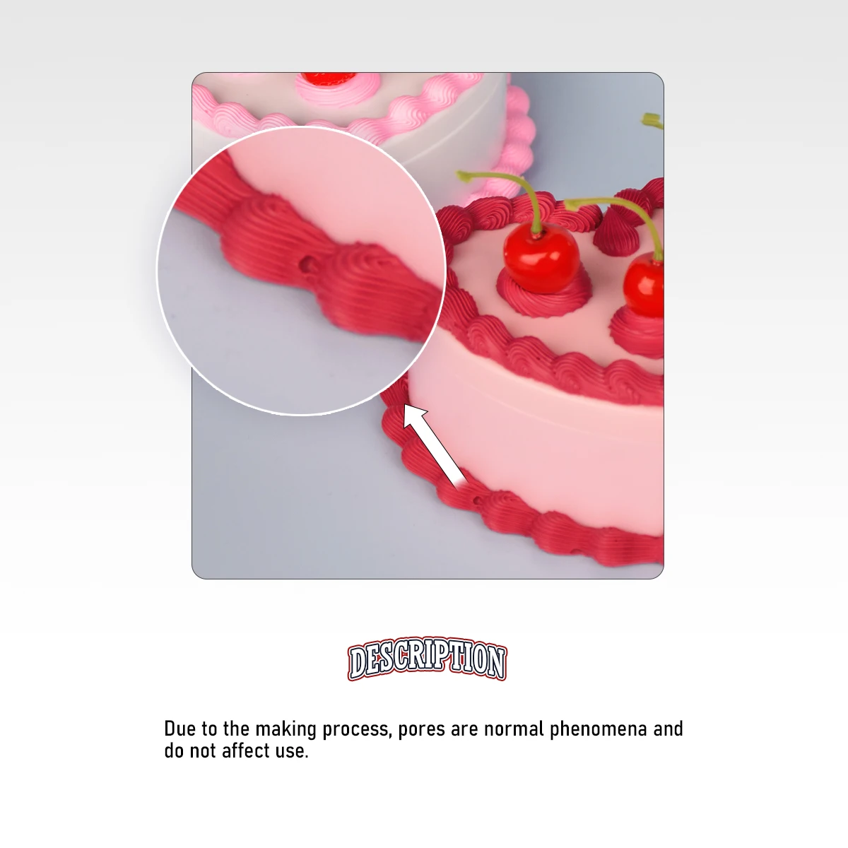 Jewelry Box 5.9Inches Vintage-Style Heart-Shaped Cherry Fake Cake Jewelry Box with Mirror Simulation Strawberry Cake