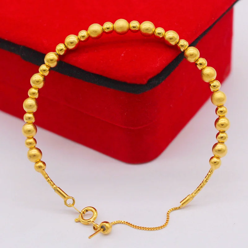 

Retractable Adjustable Transfer Beads Importation Gold Brass Bracelet Gold Plated African Ethiopian Wedding Jewelry Bracelet