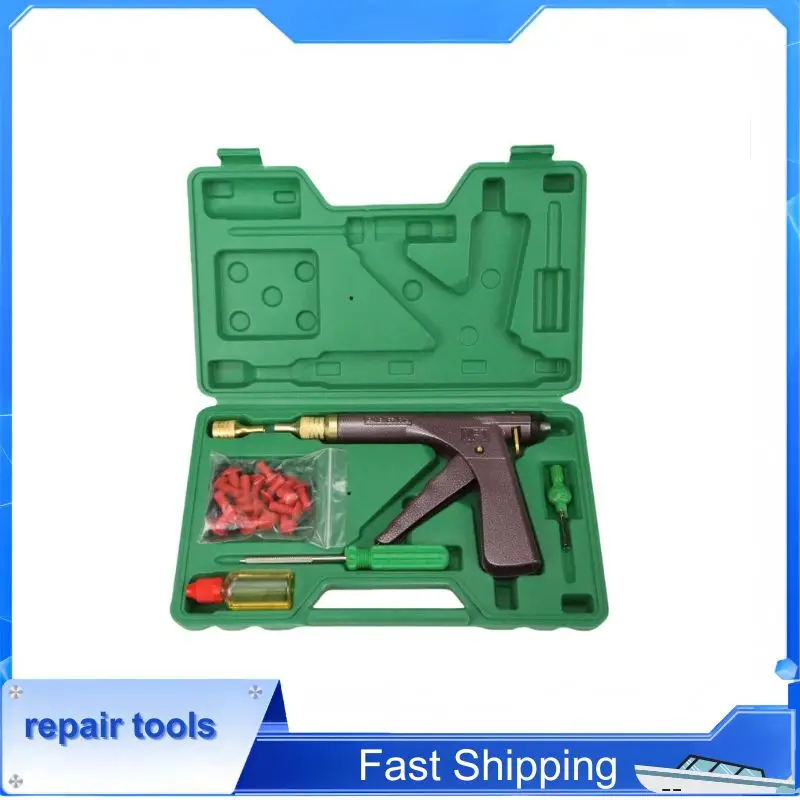 Motorcycle Auto Bike tubeless Tire Repair Puncture Plug Garage Vacuum Tire Repair Gun Car Tire Block Air Leaking kit