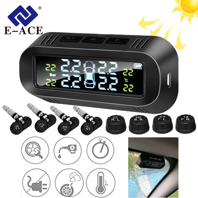 Car Tire Pressure Monitor System with Sensor for E-ACE Solar TPMS