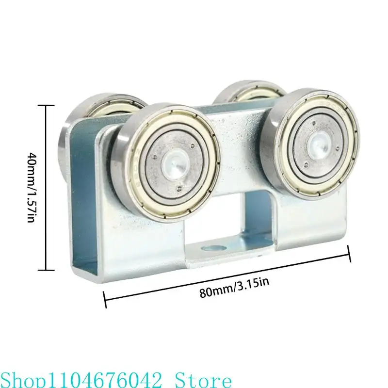 Four Bearing Trolley Channel Convenient Stable Welded Roller Trolley, Welded Channel Roller for Household Curtains Doors