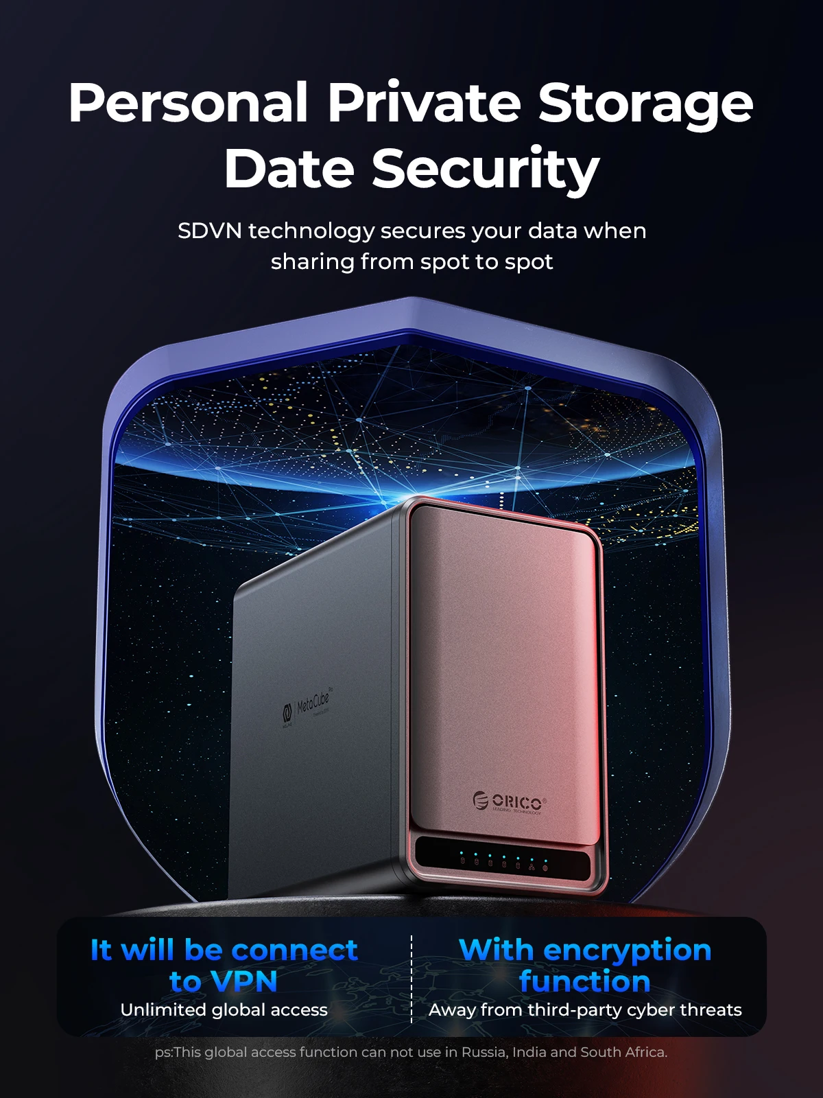 ORICO MetaCube Pro 5 Bay NAS 네트워크 연결 스토리지 지원 원격 공유 데이터 지능형 분류 자동 백업