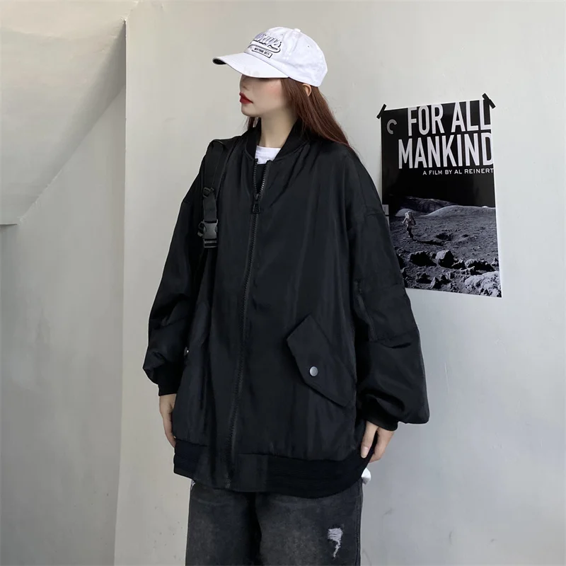 South Korea ins2022 Autumn Personality Versatile Korean Version of Street Loose Baseball Uniform Bomber Jacket Jacket Men Women