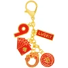 2024 Red Lucky 9 Poker Buckle The Lucky 9 Charm Keychain Bring Good Luck w5510 1