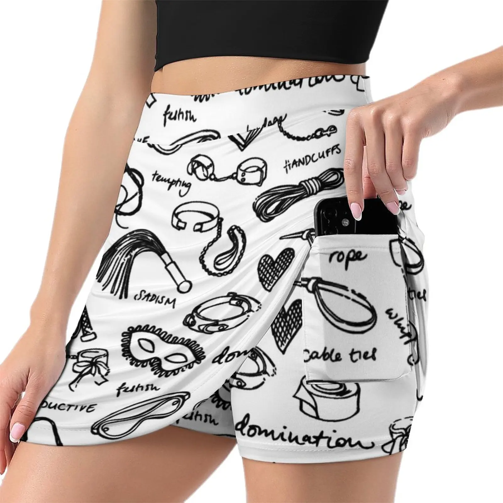 pattern bdsm Light Proof Trouser Skirt korean skirt rave outfits for women women's skirt 2023 trend