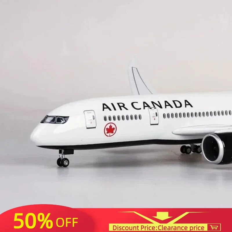 

Hot Sale 1/130 Scale 43cm Airplane 787 B787 Dreamliner Aircraft Canada Airlines Model W Light &Wheel Diecast Plastic Resin Plane