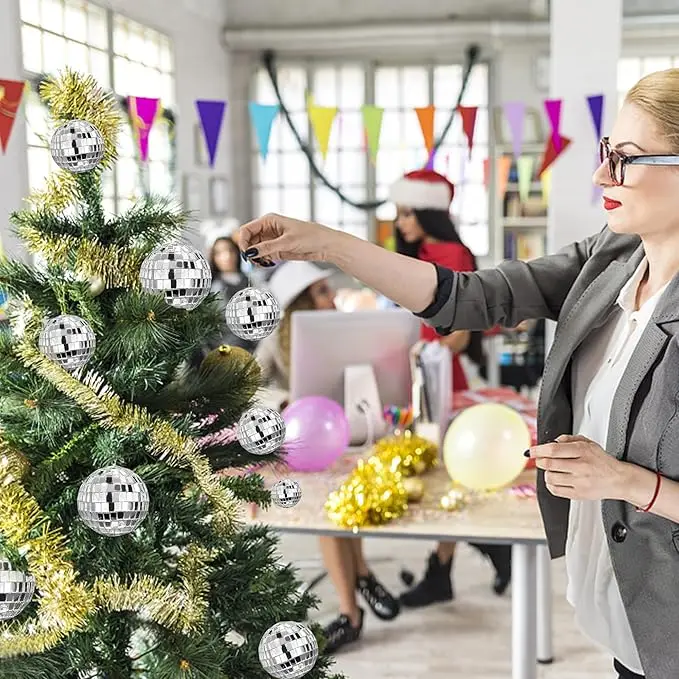 3–20 cm reflektierende Spiegelkugel, Glas-Disco-Kugel, Laserkugel, Kuchendekoration, Party-Dekoration, Hochzeitsdekoration, Weihnachten und verschiedene festliche Dekoration – Detail 3