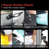 200W Cordless Plastic Welder Gun Plastic Welding Kit 400/1200PCS Hot Stapler USB Rechargeable Bumper Repair Kit for Most Plastic 6