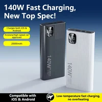 Lenovo 500000mAh 140W PowerBank Super Fast Charge Chargeur de batterie externe portable avec affichage LED pour iPhone 4