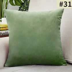 Emerald Velvet Decorative Pillowcase - Luxurious 18x18 Inch Accent - 40x40cm (Mint Green)