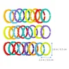 24pcs Baby Crib Connecting Ring Toys Stroller Hanging Ring Attach Toys Crib Toys Baby Rings Baby Links 5