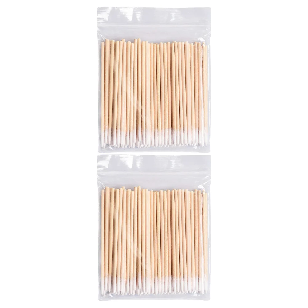 

1000 Pcs Thin Cotton Swab Wooden Stick One-off Swabs Eyelash Cleaning Sticks Glue Eyebrow Rod