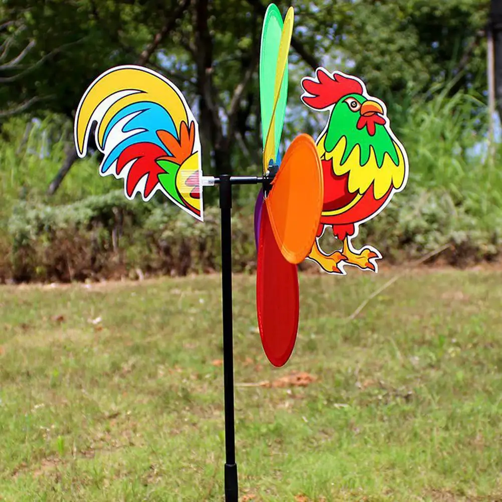 Animal Bee Six Colors Three-dimensional Windmill Cartoon Children Toys Home Garden Decoration Wind Spinner Whirligig Yard Decor images - 6