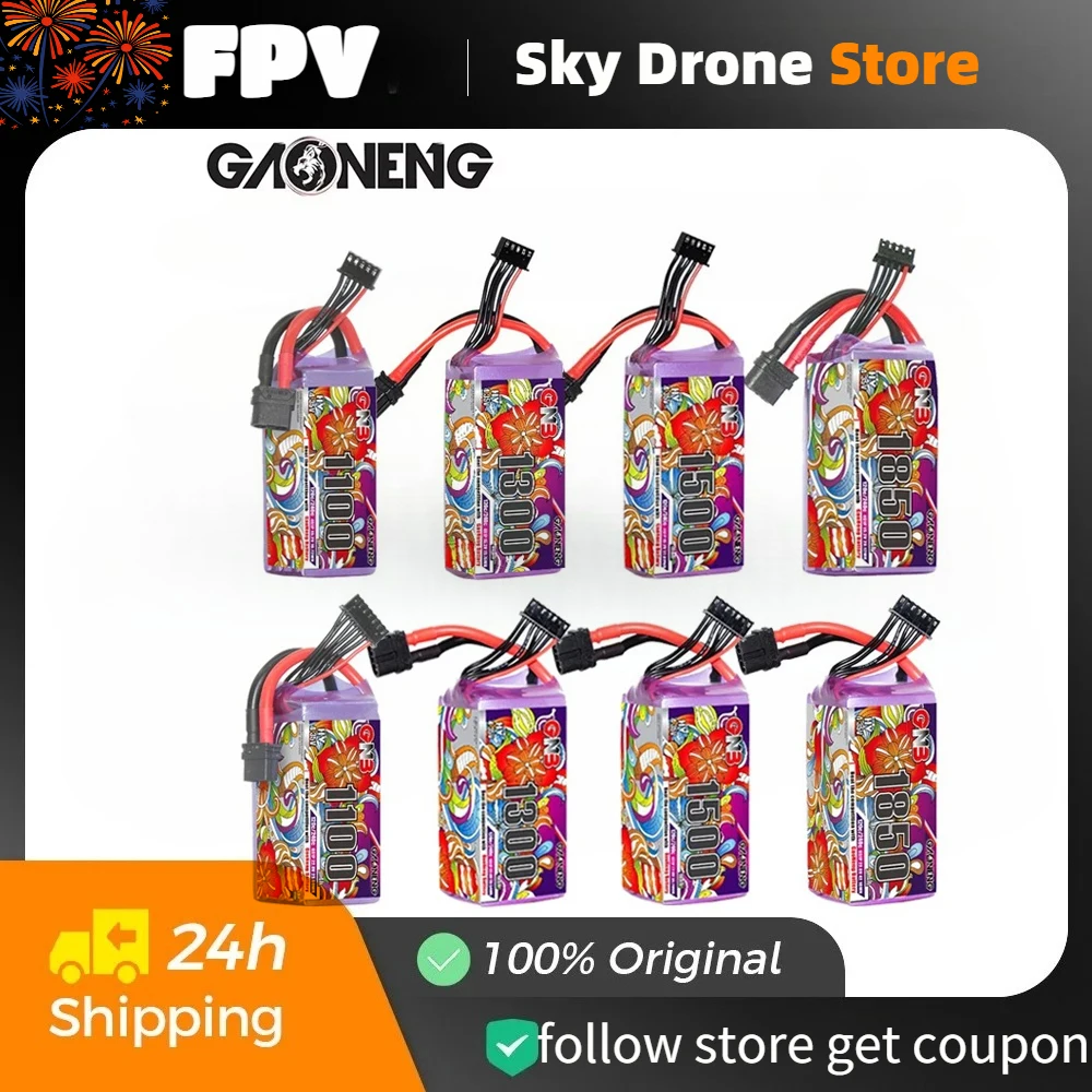 Batterie LiPo 4S/6S 1100-1300mAh RC pour Drone Hélicoptère