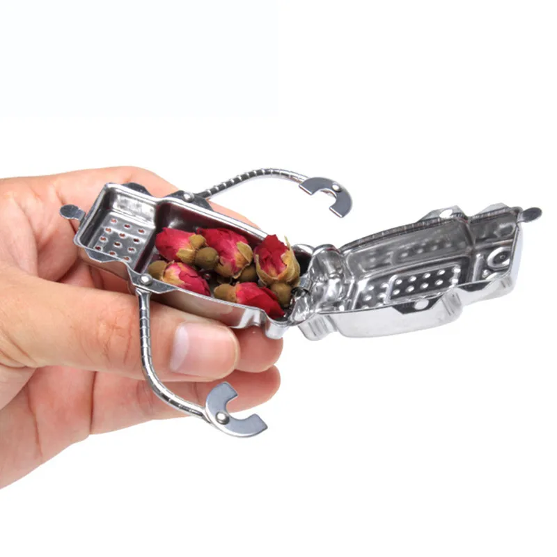 Description Picture 4 of itemTea Infuser Stainless Steel Robot Tea Strainer with Chain and Drip Tray Loose Leaf Tea Infuser for Black Tea Filter Reusable