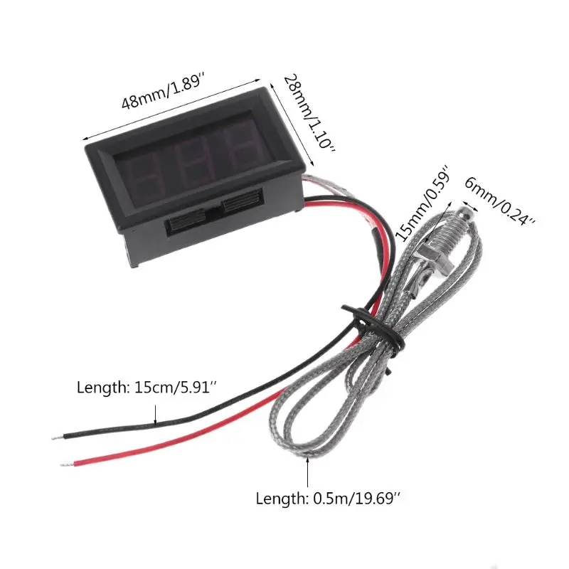 

Digital Temperature Meter LED Display K-Type Thermocouple Temperature M6
