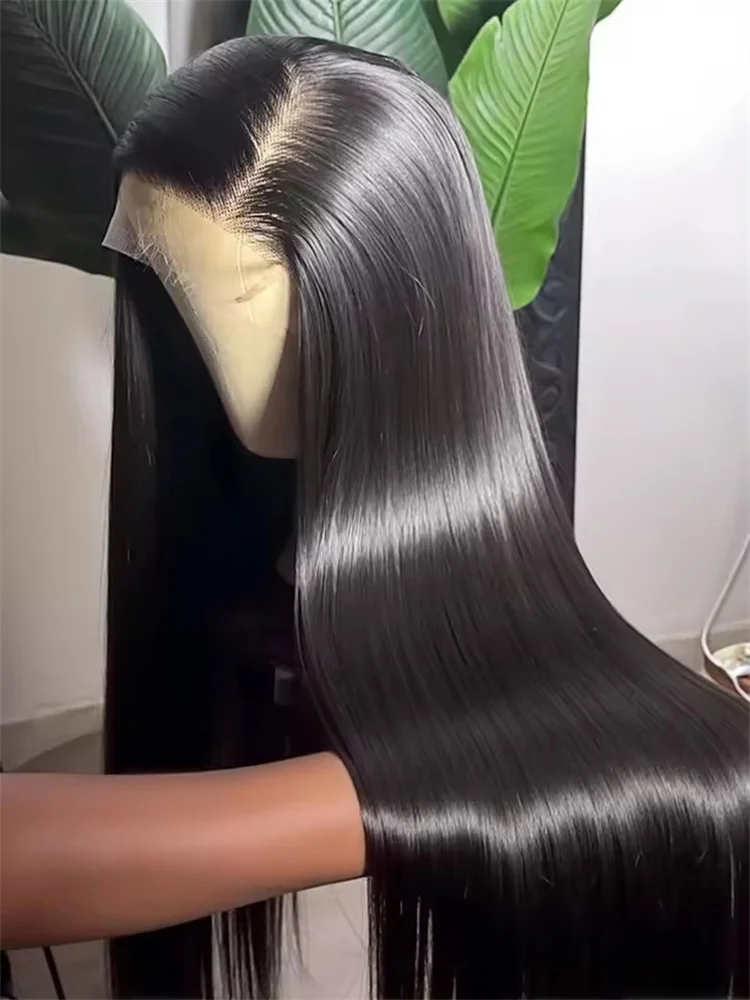 Perruque Lace Front HD 13×6 sans colle, cheveux vietnamiens Super Double Drawn, ultra-lisses, 30 pouces, avec dentelle transparente, cheveux humains bruts