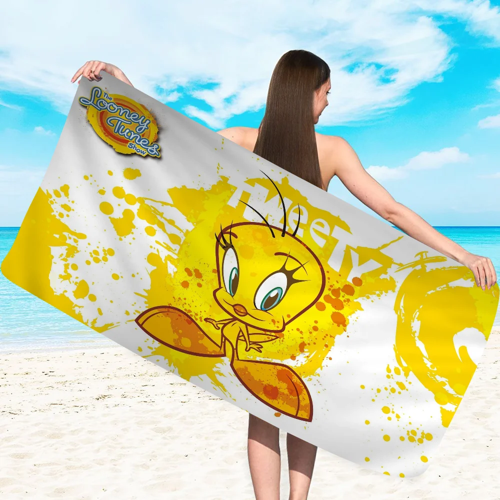 Looney Tunes T-Tweety Bird Beach Towel For Kids Personalized Bath Towel Pool Towel Vacation Gift Picnic Towel Party Gift 3
