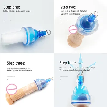 Male Sex Toy,Silicone Sleeve For Penis Enlargement Pump Vacuum Cup Extender Penis Stretcher Clamping Kit Replacement Accessories 5