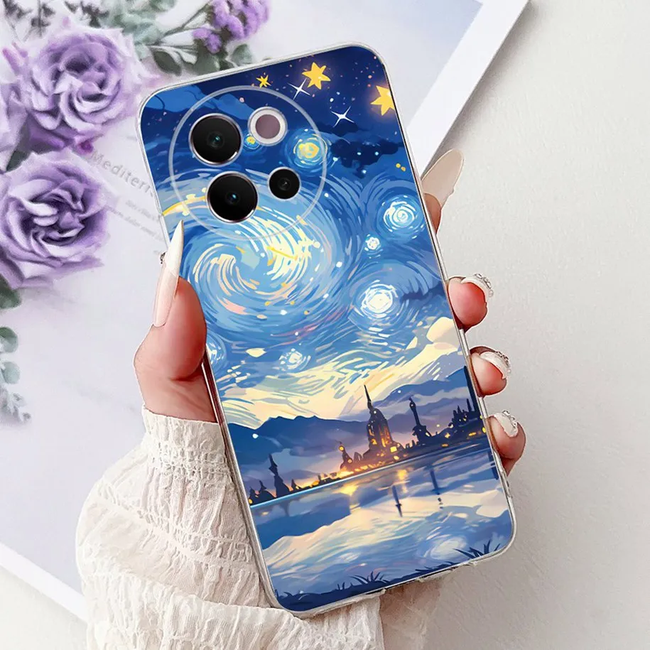 Fashion Flower Butterfly Clear Silicone Phone Case - Soft Bumper Cover for 6.78 Inch Smartphones