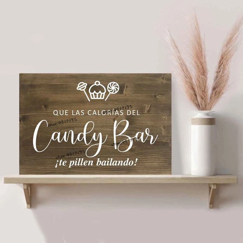 Spanish Candy Bar Vinyl Decals Art Texts Wedding Board Stickers Confeti Festival Signs Stickers Gift Murals