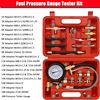 TU-114 Fuel Injector Pressure Gauge Tester Kit Diesel Engine Compression 0-140 PSI Gas Oil Pressure Tools for Car Motorcycle 6