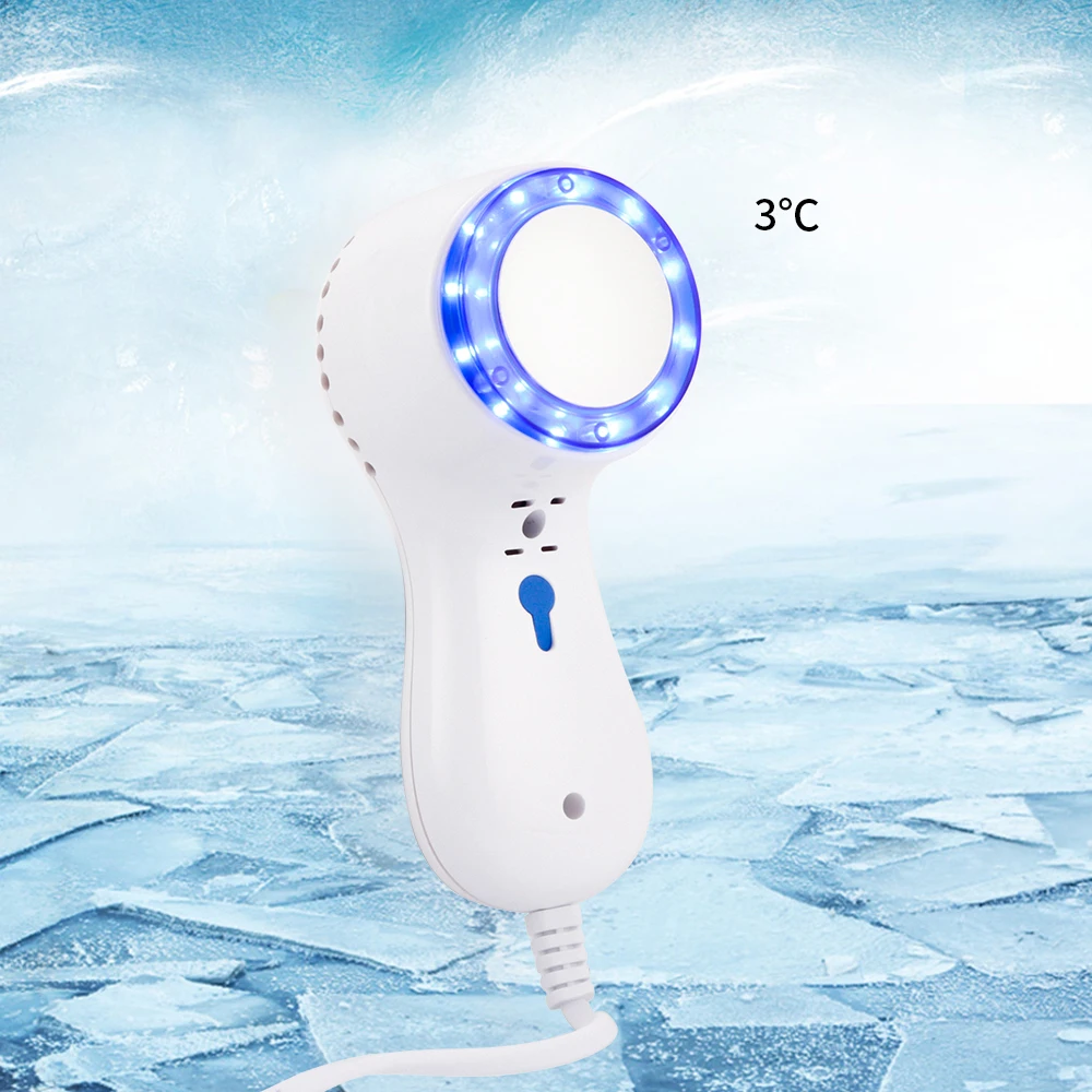 Cryotherapy Skin Cooling Machine Cold Compress Blue Photon Skincooler Facial Calming Care Ice Cooler Reduce Swelling Shrink Pore