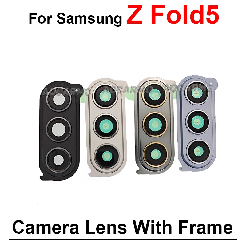 Rear Back Camera Lens with Frame Replacement Part for Samsung Galaxy Z Fold Series