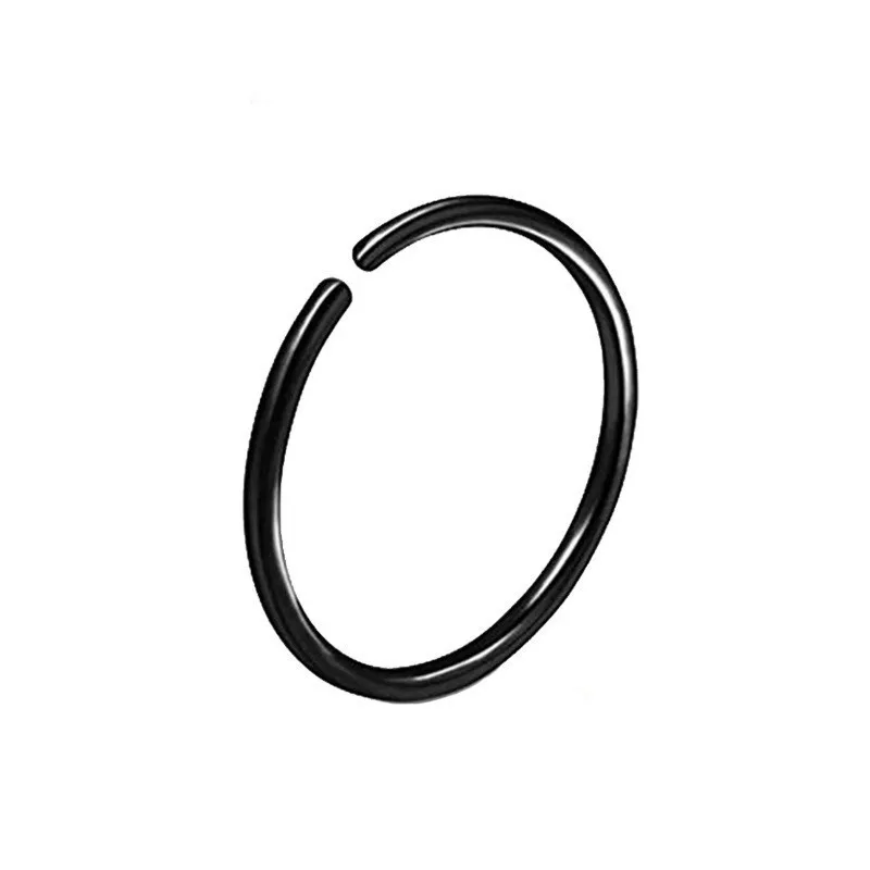 Hoop Earrings Piercing Jewelry Nose Rings Body Piercing Jewelry Body Jewelry Ear Piercing Jewelry Body Piercing Earrings 0.8mm Thin Fake Nose Ring Septum Helix Nostril Piercing Labret Lip Fake Piercing Titanium Cartilage Earrings Hoop