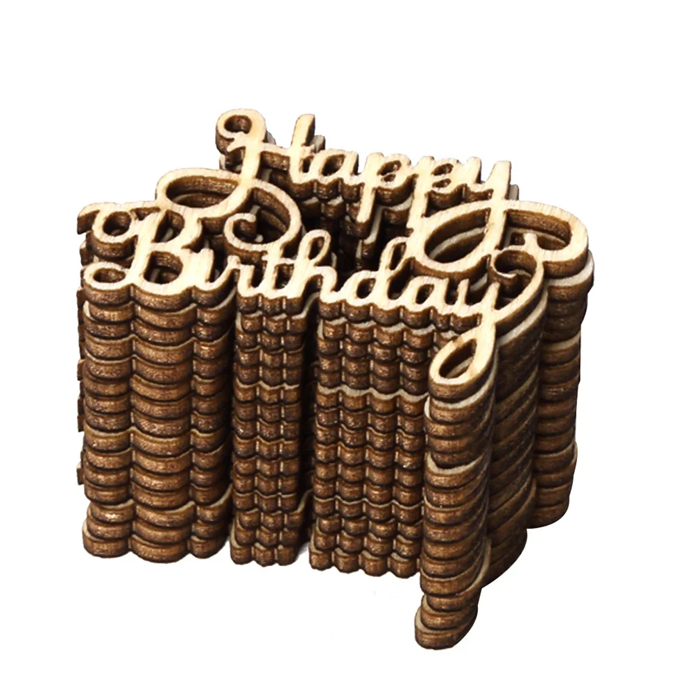 

Деревянная деталь с надписью «Happy Birthday»