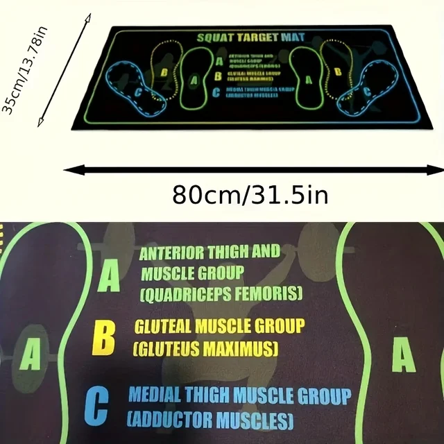 1 Pcs Easy-to-clean Diatomaceous Earth Squat Training Mat Fitness Mat With Anatomical Foot Positions For Leg Muscle Exercises 2