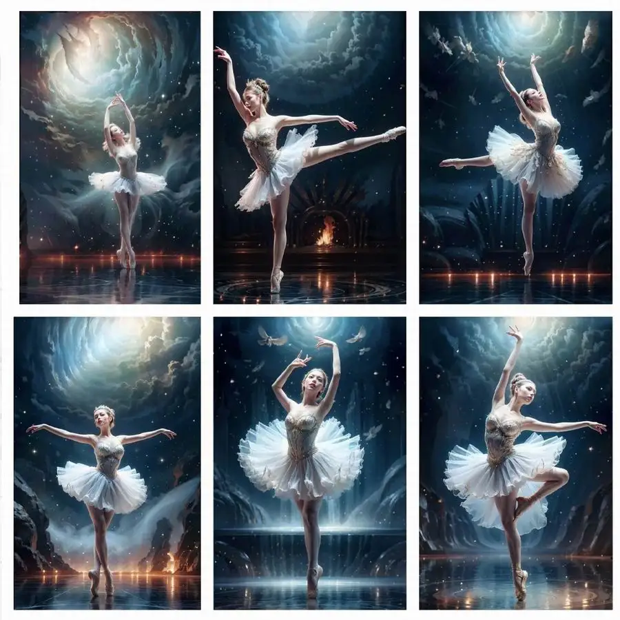 

Diamond Painting Ballerina Dancer Mosaic Art Full Square Round Drill Diy Rhinestone Embroidery Woman Picture Wall Decor AA5375