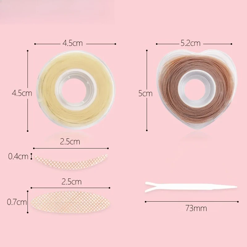600개입 이중 눈꺼풀 테이프 스티커 투명 레이스 속눈썹 연장 셀프 접착 언더 아이래쉬 섀도우 패치 뷰티 도구