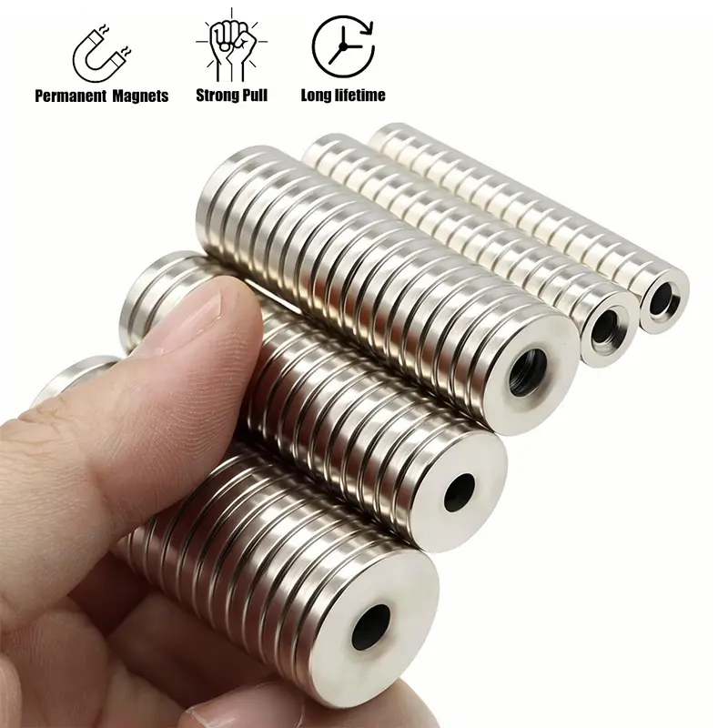Super Powerful Round Magnet with holes Neodymium Magnet NdfeB N35 Strong Permanent Magnetic imanes Refrigerator DIY - Image 2