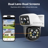Tuya 8MP 4K WIFI caméra IP PTZ double objectif double écran détection de mouvement couleur nuit caméra de Surveillance de sécurité extérieure Tuya 5